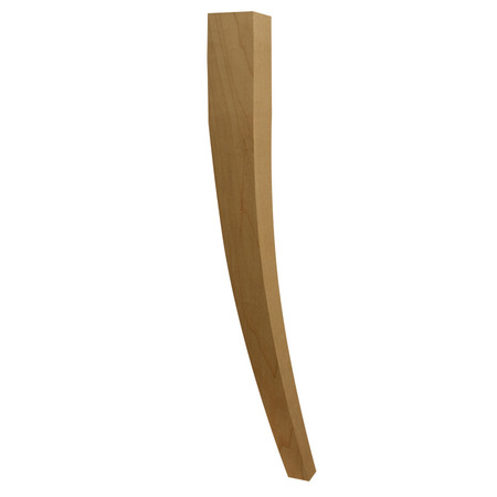 OSBORNE WOOD PRODUCTS 17 x 1 3/4 Curved Chair Leg in Soft Maple 6200M